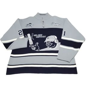 Bare Fox Urban Gear Blue Gray Thick Heavy Duty Pullover Sweater‎ Men Size 3XL